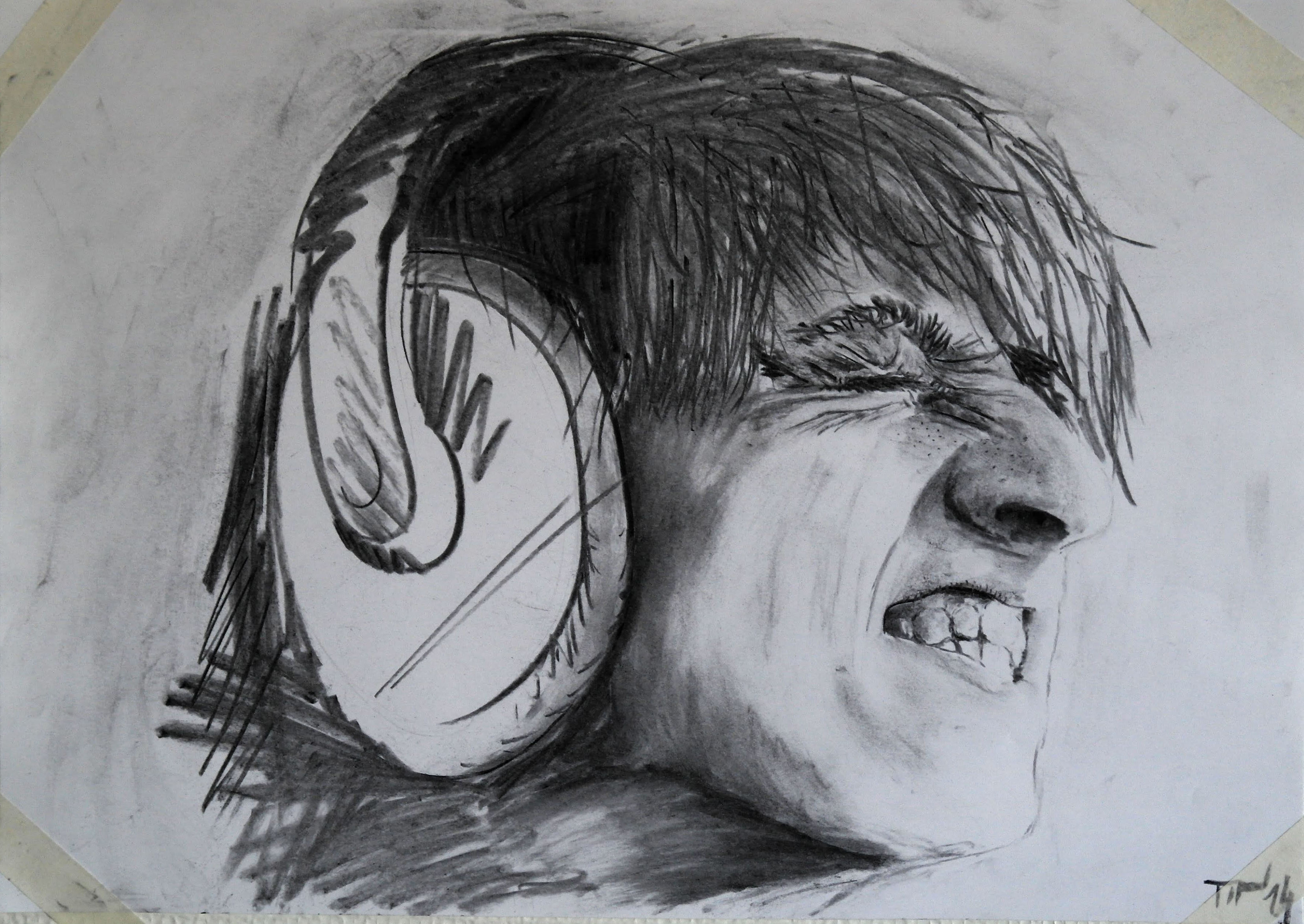 "Music" - Charcoal on paper